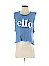 Wildfox 100% Cotton Blue Sleeveless T-Shirt Size S - photo 1
