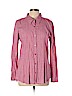 Eileen Fisher 100% Cotton Pink Long Sleeve Button-Down Shirt Size L - photo 1
