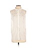 H&M 100% Polyester Ivory Sleeveless Blouse Size S - photo 1