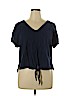Universal Thread 100% Cotton Blue Short Sleeve Blouse Size XL - photo 1