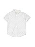 Deux Par Deux Stripes White Short Sleeve Button-Down Shirt Size 2 - photo 1