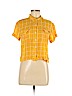 BP. 100% Rayon Yellow Short Sleeve Blouse Size M - photo 1