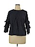 A New Day Blue Long Sleeve Blouse Size XL - photo 1