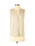 H&M 100% Polyester Tan Sleeveless Blouse Size S - photo 1