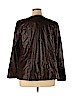 Dana Buchman 100% Polyester Brown Faux Leather Jacket Size 1X - photo 2
