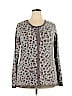 Dennis by Dennis Basso 100% Polyester Gray Cardigan Size XL - photo 1