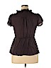 Odille 100% Rayon Brown Short Sleeve Blouse Size 14 - photo 2