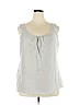 Ann Taylor LOFT 100% Polyester Gray Sleeveless Blouse Size XXL - photo 1