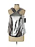 RACHEL Rachel Roy Silver Sleeveless Blouse Size L - photo 1