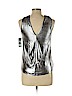RACHEL Rachel Roy Silver Sleeveless Blouse Size L - photo 2