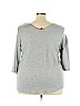 Lane Bryant Outlet Gray 3/4 Sleeve Top Size 22 - photo 2