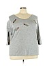 Lane Bryant Outlet Gray 3/4 Sleeve Top Size 22 - photo 1