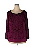 Roz & Ali Purple Long Sleeve Blouse Size 2X - photo 1