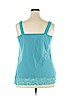 Woman Within 100% Cotton Teal Sleeveless Blouse Size 1X - photo 2