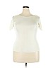 Linda Allard Ellen Tracy 100% Viscose Ivory Short Sleeve Top Size 0X - photo 1