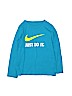 Nike 100% Cotton Blue Long Sleeve T-Shirt Size 7 - photo 1