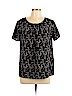 Mossimo 100% Polyester Black Short Sleeve Blouse Size L - photo 1