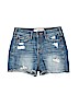 Hollister 100% Cotton Blue Denim Shorts Size 1 - photo 1