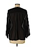 H&M 100% Polyester Black Long Sleeve Button-Down Shirt Size 6 - photo 2