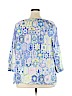 Talbots 100% Polyester Blue 3/4 Sleeve Blouse Size 2X - photo 2