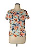 Rafaella 100% Cotton Orange Short Sleeve Top Size XL - photo 1