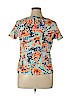 Rafaella 100% Cotton Orange Short Sleeve Top Size XL - photo 2