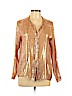 Pomandere Gold Long Sleeve Silk Top Size 10 - photo 1