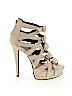 Just Fab Tan Heels Size 7 - photo 1