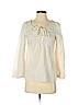 BCBGMAXAZRIA 100% Cotton Ivory Long Sleeve Blouse Size XS - photo 1
