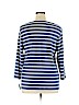 Karen Scott 100% Cotton Blue 3/4 Sleeve T-Shirt Size 1X - photo 2