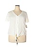 SO 100% Rayon White Short Sleeve Top Size XXL - photo 1