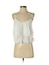 Lush 100% Polyester White Sleeveless Blouse Size S - photo 1