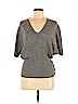 Neiman Marcus 100% Cashmere Gray Short Sleeve Top Size M - photo 1