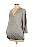 Planet Motherhood Gray 3/4 Sleeve Top Size L - photo 1