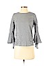 Iz Byer Gray 3/4 Sleeve Blouse Size S - photo 1