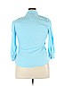 Willi Smith Blue 3/4 Sleeve Blouse Size XL - photo 2