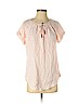 Lucky Brand 100% Cotton Pink Short Sleeve Blouse Size S - photo 1