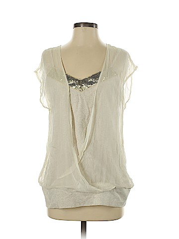 BP. Short Sleeve Silk Top (view 1)