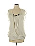 BP. Ivory Short Sleeve Silk Top Size S - photo 1