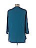 Express 100% Polyester Blue 3/4 Sleeve Blouse Size L - photo 2