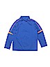 Asics 100% Polyester Solid Blue Track Jacket Size 8 - photo 2