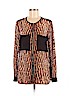 MICHAEL Michael Kors 100% Polyester Brown Long Sleeve Blouse Size M - photo 1