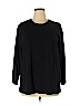 Lands' End 100% Cotton Black Long Sleeve T-Shirt Size 1X - photo 1