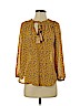 MASON & BELLE 100% Polyester Yellow Long Sleeve Blouse Size S - photo 1