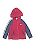 Adidas 100% Polyester Red Zip Up Hoodie Size 5 - photo 1