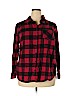 Faded Glory 100% Cotton Red Long Sleeve Button-Down Shirt Size 2X - photo 1