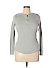 Lauren by Ralph Lauren 100% Cotton Gray Long Sleeve T-Shirt Size XL - photo 1
