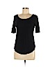 H&M 100% Viscose Black Short Sleeve T-Shirt Size S - photo 1