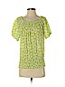 MICHAEL Michael Kors 100% Cotton Green Short Sleeve Blouse Size XS - photo 1