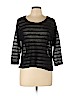 Almost Famous Black 3/4 Sleeve Top Size L - photo 1